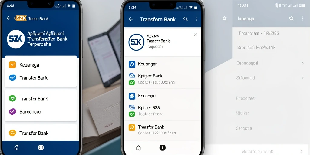 Tampilan antarmuka aplikasi 5ZK untuk Transfer Bank yang modern dan intuitif.