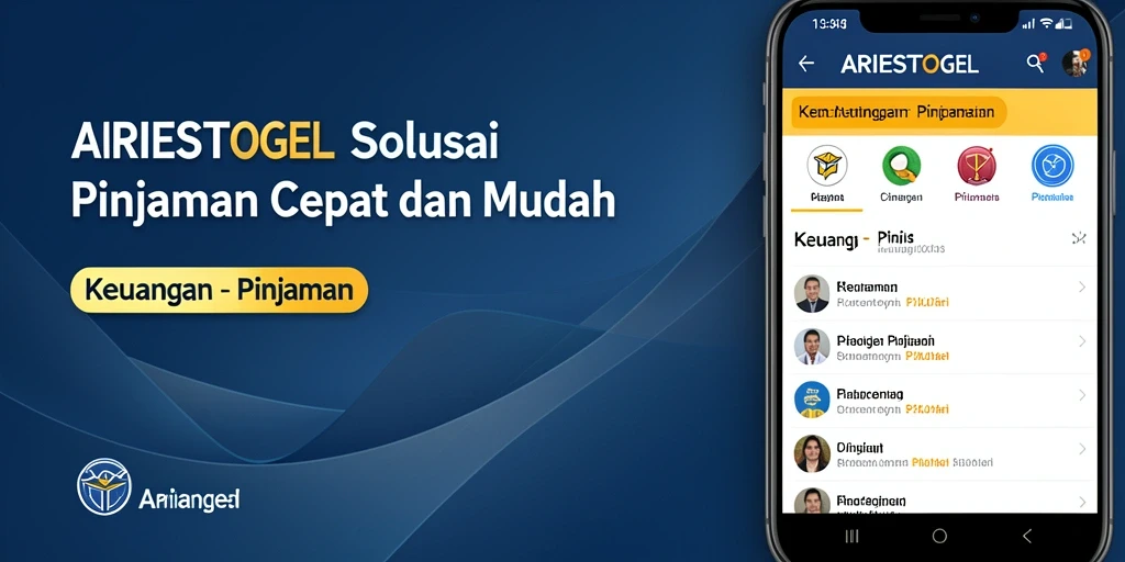 Antarmuka ARIESTOGEL yang mudah digunakan untuk pinjaman.