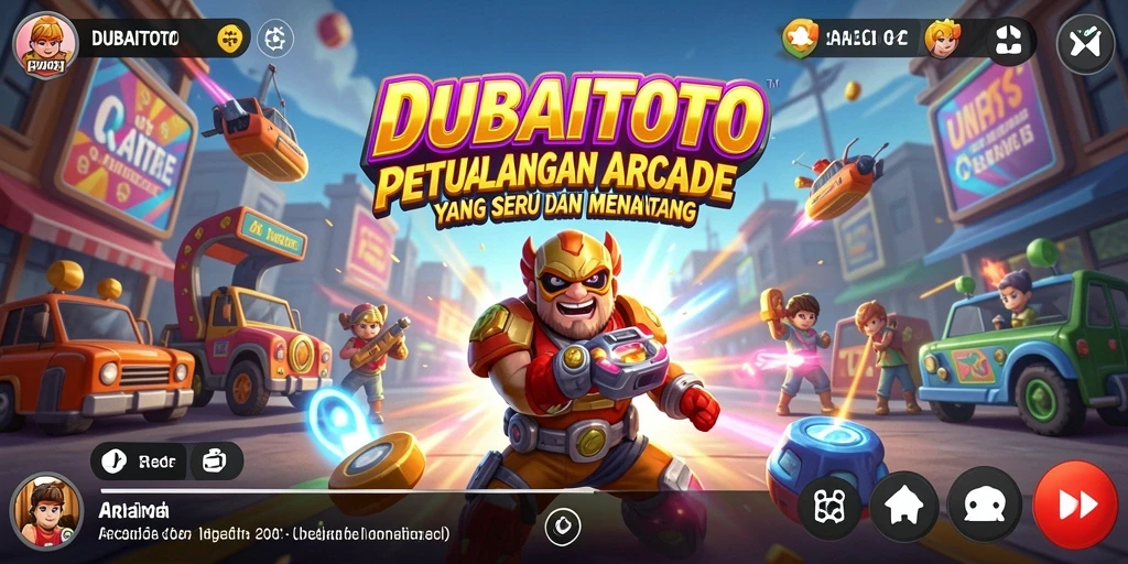 Tampilan antarmuka game DUBAITOTO saat bermain Arcade.