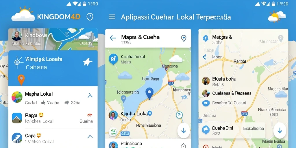 Antarmuka aplikasi KINGDOM4D untuk informasi Cuaca Lokal.