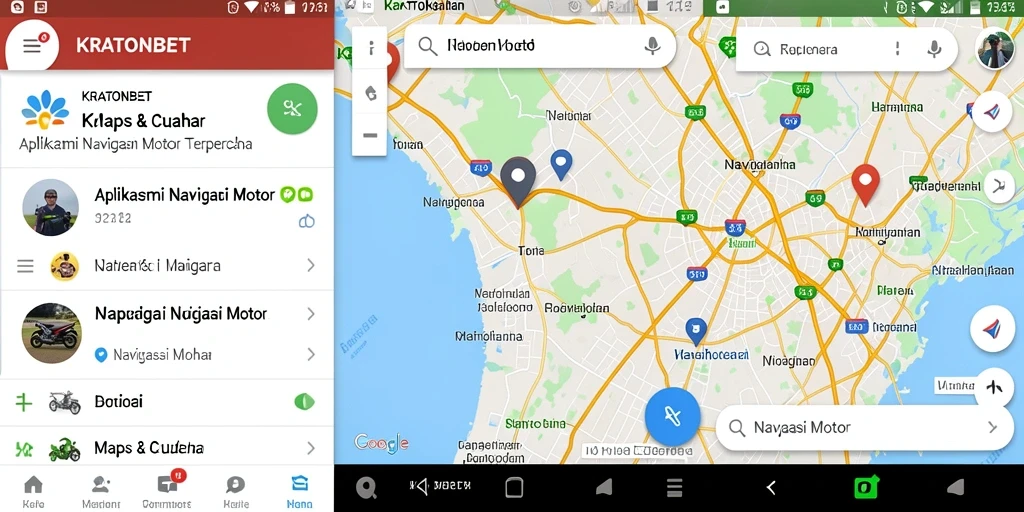 Antarmuka aplikasi KRATONBET untuk navigasi motor yang intuitif.