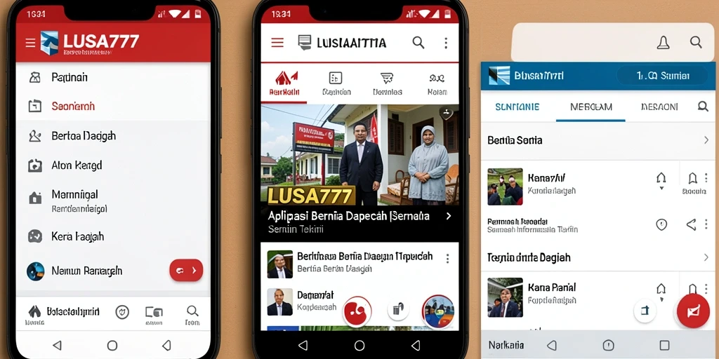 Tampilan antarmuka LUSA777 yang informatif dan modern.