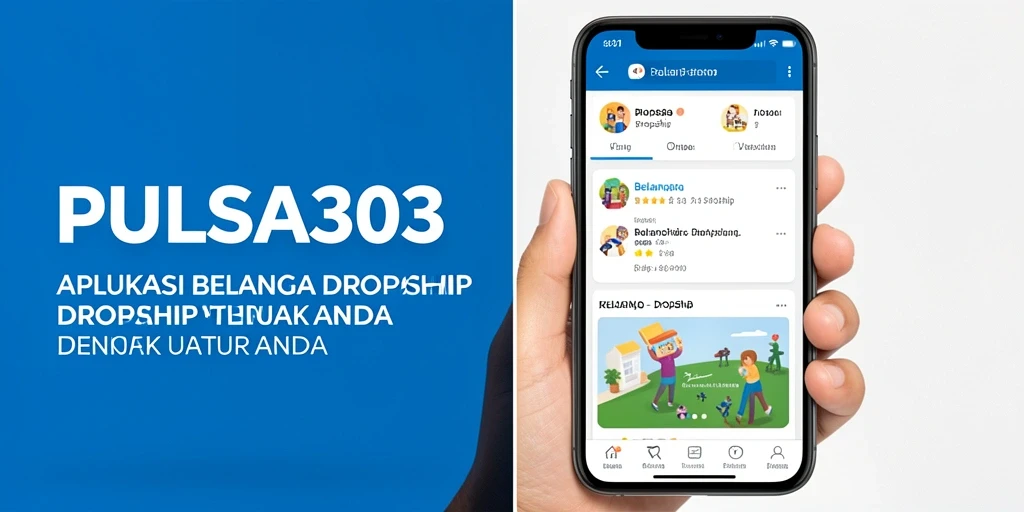 Tampilan antarmuka aplikasi PULSA303 untuk Dropship yang menarik.