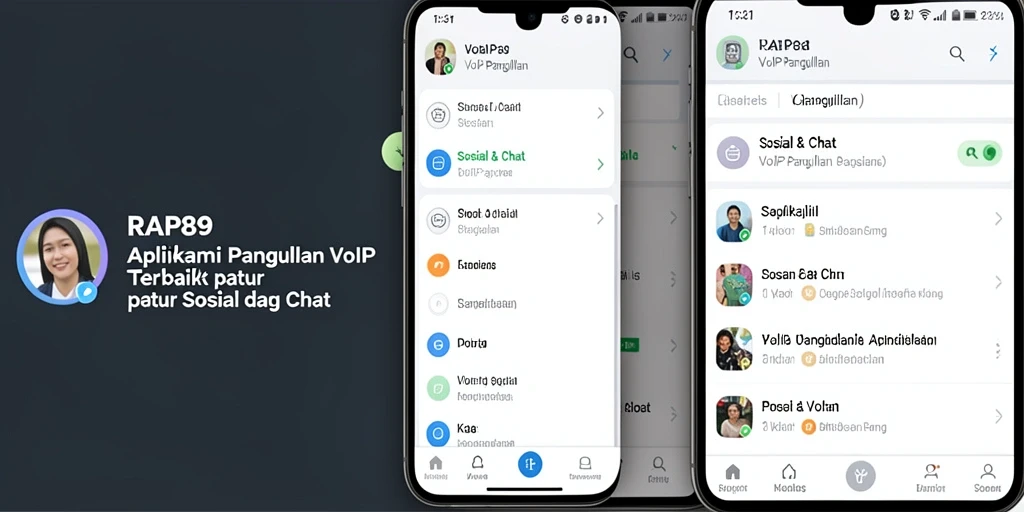 Screenshot aplikasi RAP89 menampilkan antarmuka VoIP Panggilan yang intuitif.