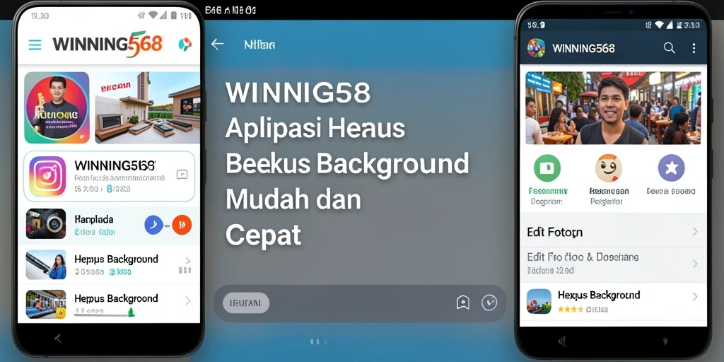 Tampilan antarmuka WINNING568 saat menghapus background foto.