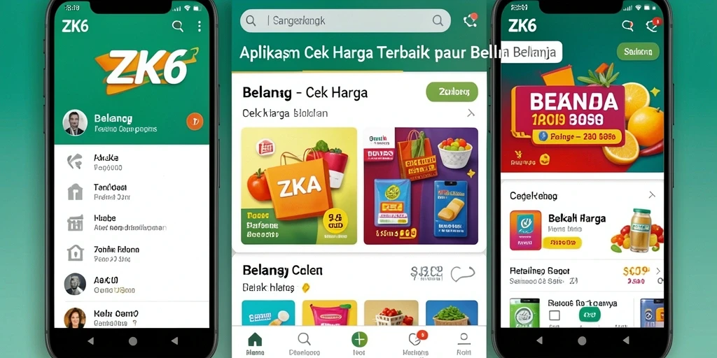 Tampilan antarmuka ZK6 yang sederhana dan informatif untuk cek harga.